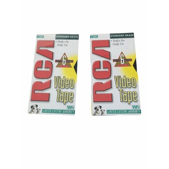 RCA VHS Video Tape T-120H NEW Standard Grade up to 6 Hours of Play Lot of 2 - Picture 1 of 9